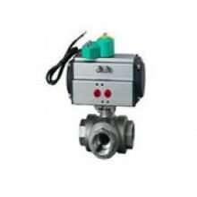 AV3L氣動三通螺紋球閥